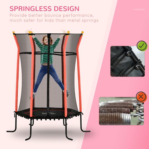 Safe & Fun HOMCOM 5.4FT Kids Trampoline with Enclosure - Perfect for Ages 3-10!