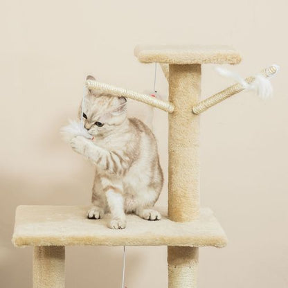 Ultimate Cat Activity Tower - 131cm Scratching Post & Condo with Fun Toys