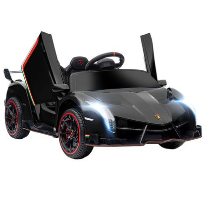 Lamborghini Veneno Kids Electric Ride-On Car with Remote - Black Edition