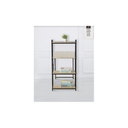 Elegant TAVOLO Home Study Desk with Dual Side Shelves - Sonoma Oak Finish