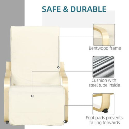 Versatile Cream Recliner Chair with Adjustable Footrest for Ultimate Comfort