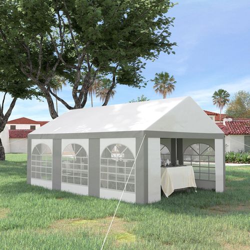 6x4m Deluxe Party Tent with Windows & Doors - Event Ready Gazebo!