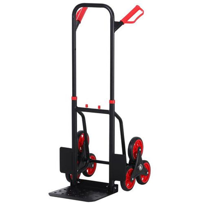 Durhand 6-Wheel Stair Climbing Trolley - Heavy-Duty Folding Hand Cart
