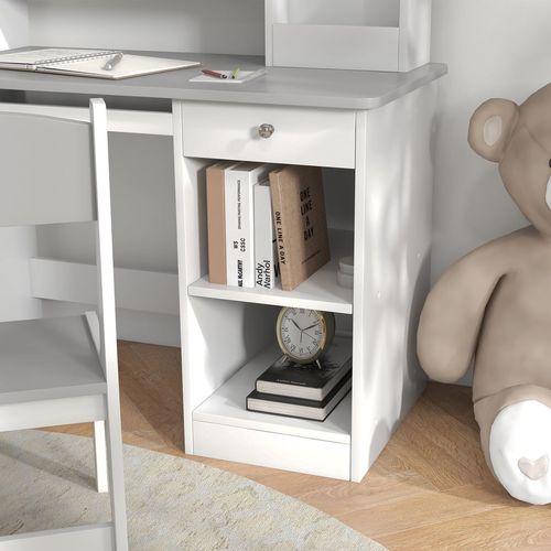 ZONEKIZ Children's Desk & Chair Set with Smart Storage - Perfect for Ages 5-8!
