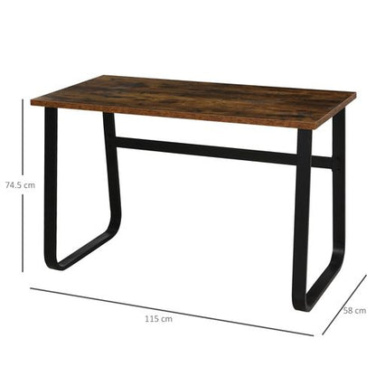 HOMCOM Industrial Writing Desk: Sleek, Sturdy Laptop Station for Home Office