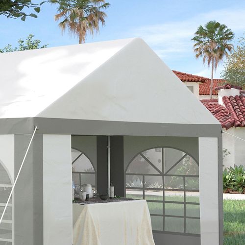 6x4m Deluxe Party Tent with Windows & Doors - Event Ready Gazebo!