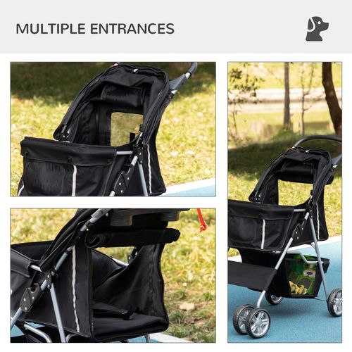 Deluxe Foldable Pet Stroller – Comfort & Style for Dogs and Cats on the Go!