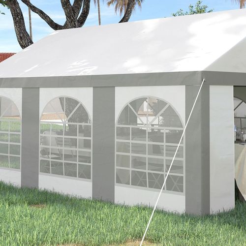 6x4m Deluxe Party Tent with Windows & Doors - Event Ready Gazebo!