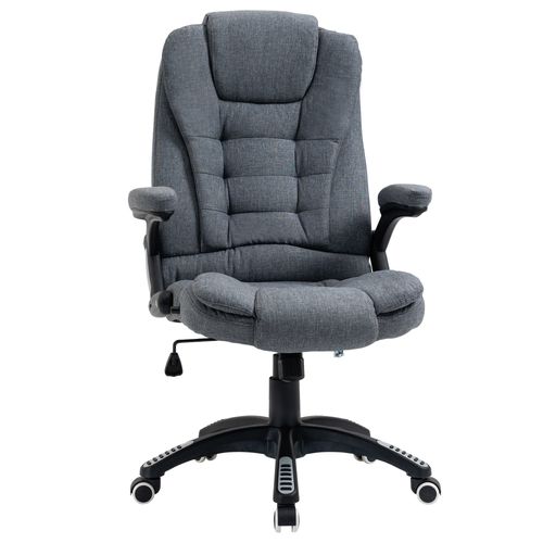 Executive Comfort: High Back Swivel Office Chair with Arms - Dark Grey