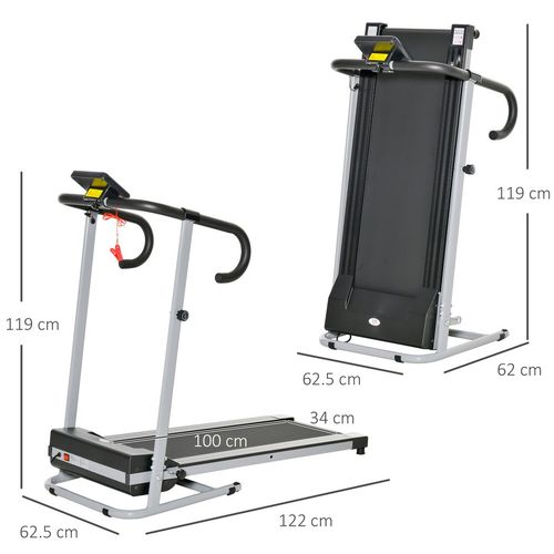 Space-Saving 1.25HP Folding Electric Treadmill - Home Fitness Revolution!