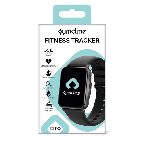 Gymcline Ciro Fitness Tracker: 25 Sports Modes & IP68 Waterproof - Sleek Black