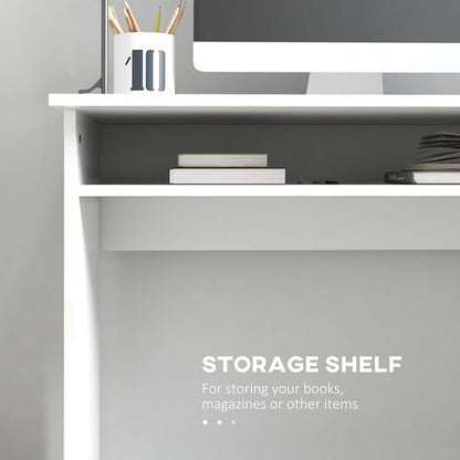 Versatile High Gloss White HOMCOM Computer Desk: Stylish Workstation for Any Space