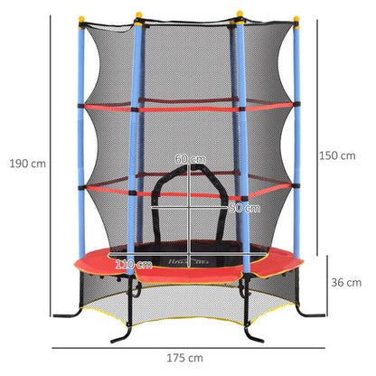 HOMCOM Kids Trampoline with Safety Enclosure – Fun and Secure Bouncing!