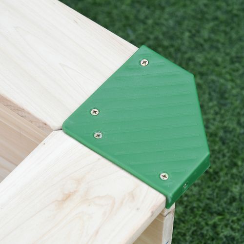 Adjustable Canopy Kids Wooden Sandbox Playset with Bench for Outdoor Fun